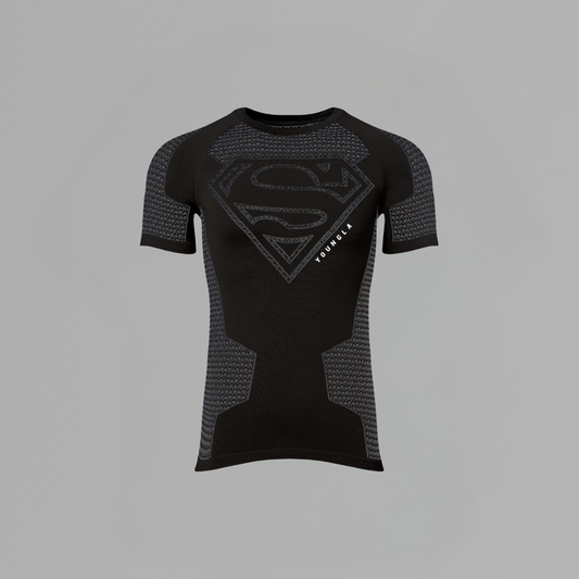 T SHIRT YOUNGLA 'SUPERMAN COMPRESSION TEE BLACK'