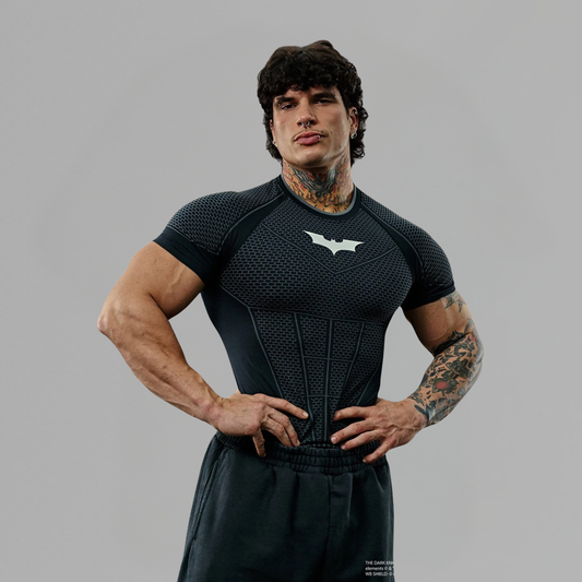 T SHIRT YOUNGLA 'BATMAN COMPRESSION TEE BLACK'