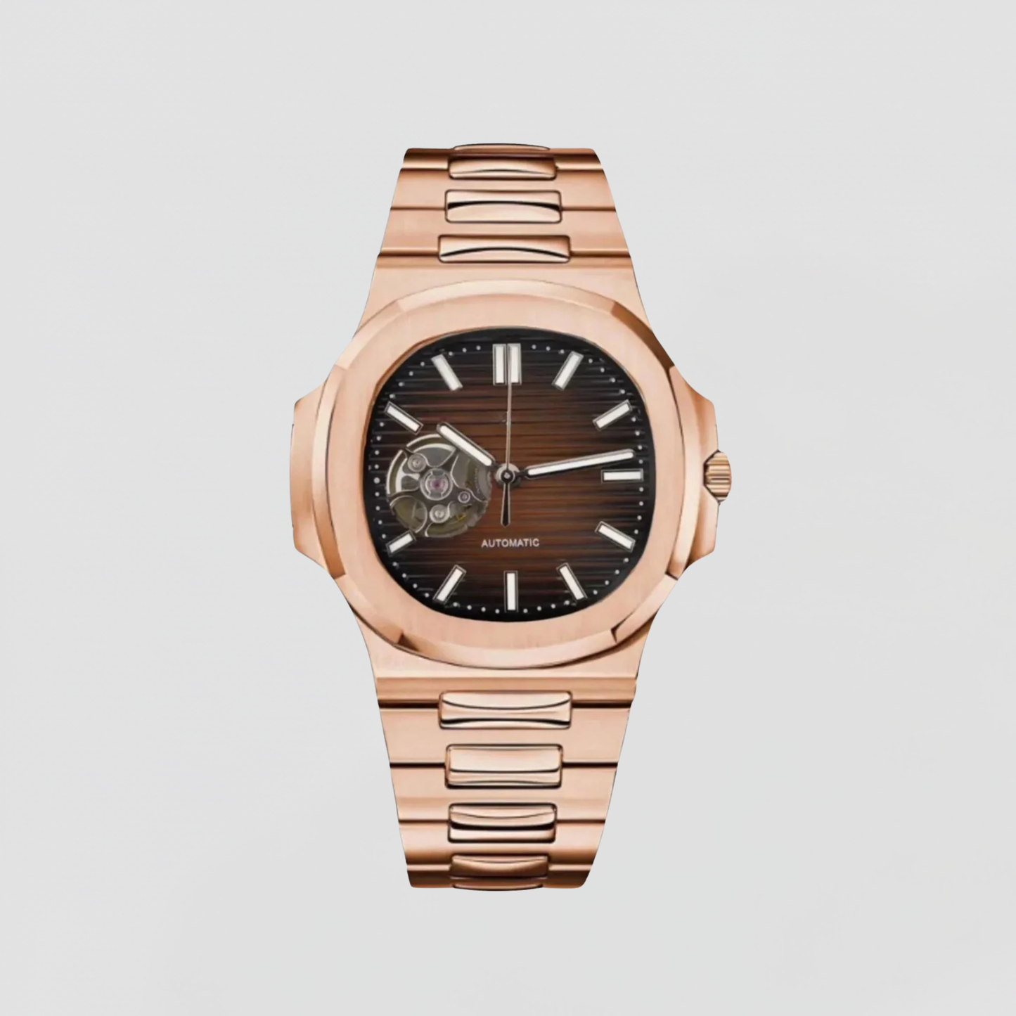 RELOJ SEIKO MOD Nautilus (Open Heart) Rose Gold