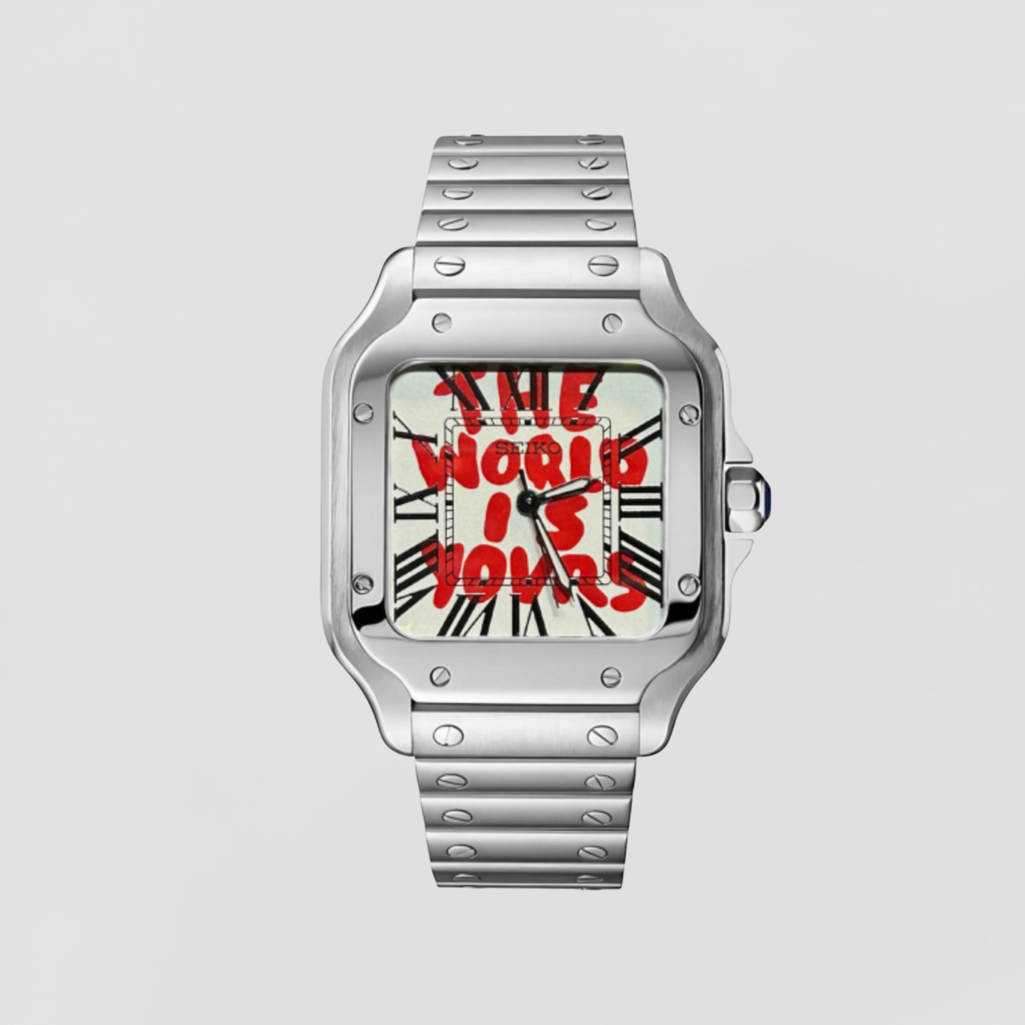 RELOJ SEIKO MOD "THE WORLD IS YOURS" Silver